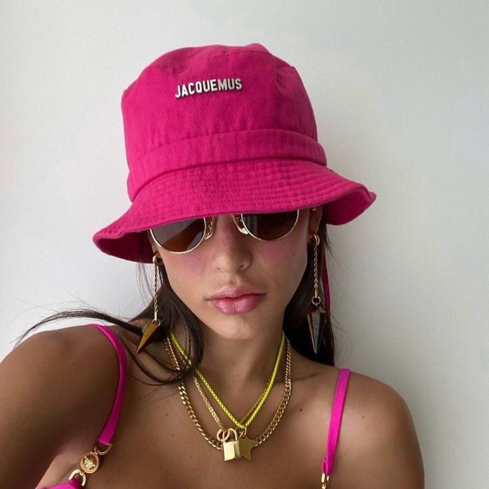 Pink Jacquemus Bucket Hat - Authentic